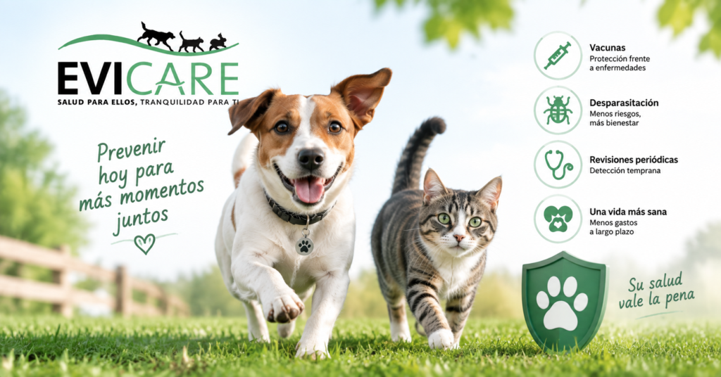 Medicina preventiva en mascotas con vacunas, desparasitación y revisiones veterinarias para cuidar la salud de perros y gatos